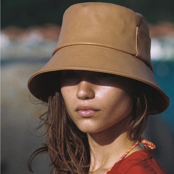 Lack Of Color Accessories - NWT Lack of Color Vegan Leather Bucket Hat in Tan
